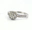 Bague 54 Bague de fiançailles multi-diamants en or blanc 18 carats 58 Facettes