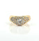 Bague 56 Bague ondulée vintage en or jaune 18 carats et diamants 58 Facettes