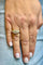 Bague 56 Bague ondulée vintage en or jaune 18 carats et diamants 58 Facettes