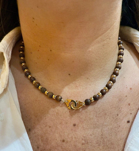 Collier Dinh Van - Collier en or jaune 18 carats et boule en bois 58 Facettes