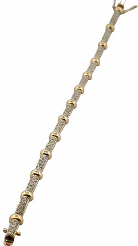 Bracelet Bracelet - Bracelet vintage en or jaune et diamants 58 Facettes