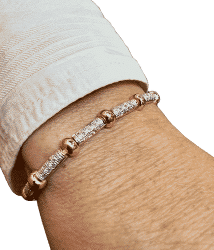 Bracelet Bracelet - Bracelet vintage en or jaune et diamants 58 Facettes