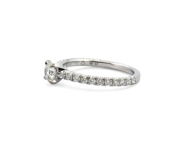 Bague 53 Cartier - Solitaire en platine 950 avec diamants 58 Facettes
