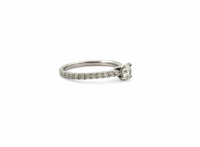Bague 53 Cartier - Solitaire en platine 950 avec diamants 58 Facettes