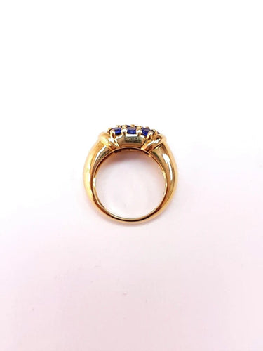 Bague 50 Bague jonc en or jaune 18K pavée de saphirs 58 Facettes GG19-PAV.S