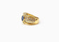Bague 56 Bague saphir et diamants en or jaune 18K 58 Facettes Bag.saph.alveol