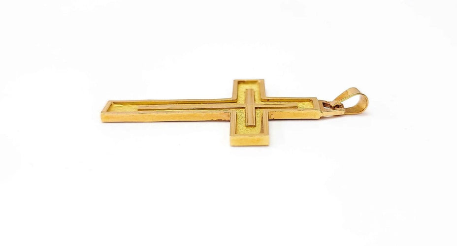 Pendentif Pendentif croix en or jaune 18K 58 Facettes CROIX-1414