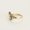 Bague 52 Bague motif ajouré en or jaune 18k, platine, diamants et perle grise 58 Facettes DADB-01
