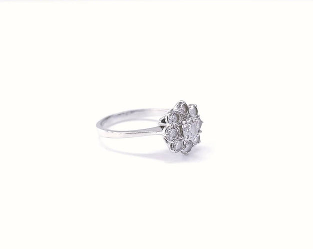 Bague 58 Bague marguerite en or blanc et diamants 58 Facettes Bag.marg-1680