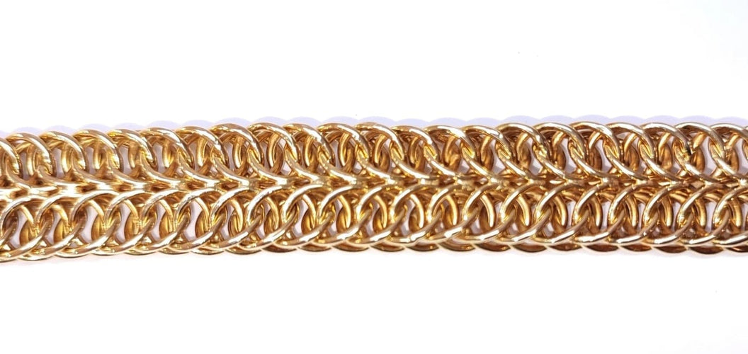 Bracelet Bracelet en or jaune 18 carats, maille anneaux entrelacés 58 Facettes BRA.sponge.263