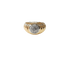 Bague 56 Bague jonc godronnée pavée en or jaune et or blanc, diamants 0,20 ct 58 Facettes Bag.Jonc.Dt.1969