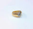 Bague 56 Bague jonc godronnée pavée en or jaune et or blanc, diamants 0,20 ct 58 Facettes Bag.Jonc.Dt.1969