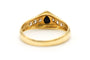 Bague 54 Bague contemporaine en or jaune 18 carats, saphir et diamants 58 Facettes 23173
