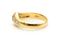 Bague 54 Bague contemporaine en or jaune 18 carats, saphir et diamants 58 Facettes 23173