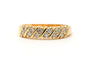 Bague 53 Bague contemporaine en or jaune 18 carats sertie de diamants 58 Facettes 23233