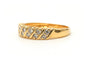 Bague 53 Bague contemporaine en or jaune 18 carats sertie de diamants 58 Facettes 23233