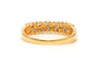 Bague 53 Bague contemporaine en or jaune 18 carats sertie de diamants 58 Facettes 23233