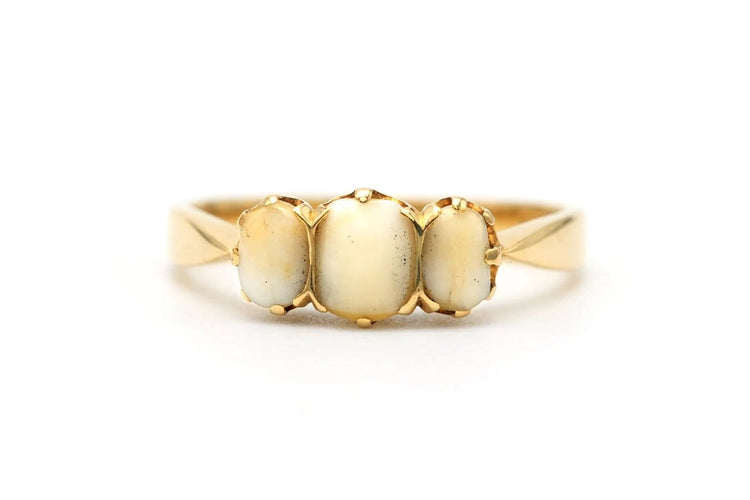 Bague 53 Bague Art déco en or jaune 18 carats sertie de dents 58 Facettes 23298