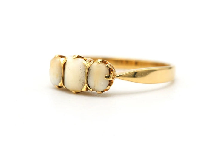 Bague 53 Bague Art déco en or jaune 18 carats sertie de dents 58 Facettes 23298
