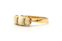 Bague 53 Bague Art déco en or jaune 18 carats sertie de dents 58 Facettes 23298