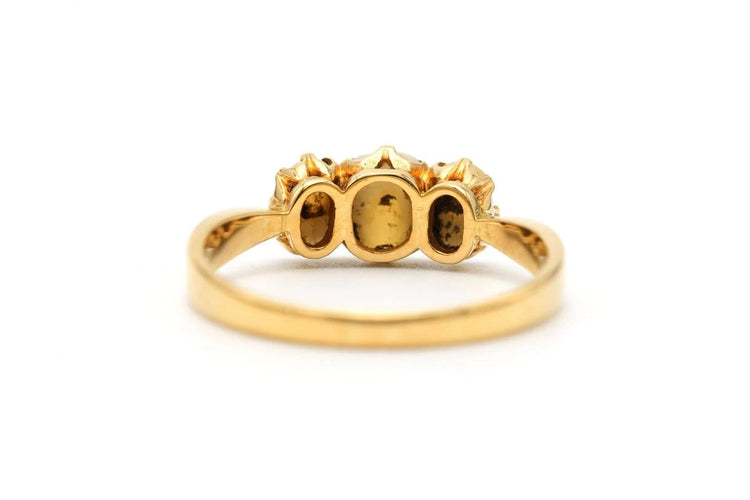 Bague 53 Bague Art déco en or jaune 18 carats sertie de dents 58 Facettes 23298