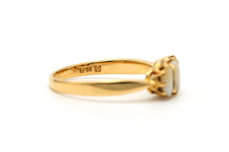 Bague 53 Bague Art déco en or jaune 18 carats sertie de dents 58 Facettes 23298