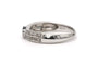 Bague 54 Bague contemporaine en or blanc 18 carats avec saphir et diamants 58 Facettes 23175