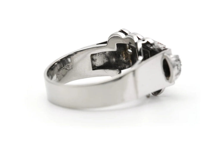 Bague 55 Art déco - Bague en or blanc et diamants 58 Facettes 23294