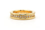 Bague 50 Bague contemporaine en or jaune 18 carats sertie de diamants 58 Facettes 23256