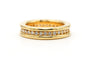 Bague 50 Bague contemporaine en or jaune 18 carats sertie de diamants 58 Facettes 23256