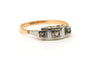 Bague 56 Art Déco - Bague en or jaune et blanc 18 carats et diamants 58 Facettes 23351