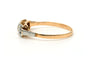 Bague 56 Art Déco - Bague en or jaune et blanc 18 carats et diamants 58 Facettes 23351