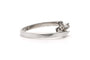 Bague 51 Bague contemporaine en or blanc 18 carats sertie de diamants 58 Facettes 23339