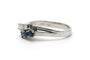 Bague 55 Bague contemporaine en or blanc 18 carats avec saphirs et diamants 58 Facettes 23335