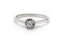 Bague 54 Art Déco - Bague en or blanc 18 carats et diamant taille brillant 58 Facettes 23336