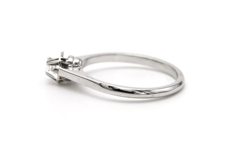 Bague 54 Art Déco - Bague en or blanc 18 carats et diamant taille brillant 58 Facettes 23336
