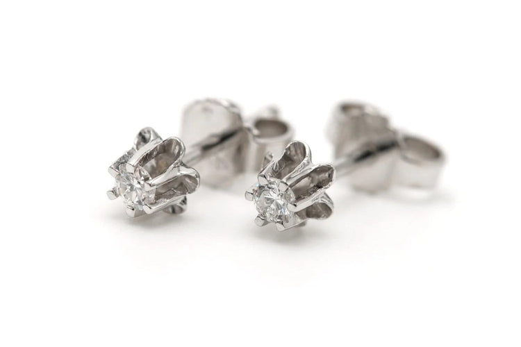 Boucles d'oreilles Art déco - Boucles d'oreilles en or blanc et diamants 58 Facettes 23334