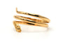 Bague 53 Bague serpent contemporaine en or jaune 18 carats 58 Facettes B803