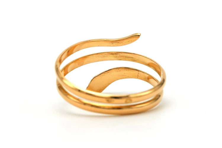 Bague 53 Bague serpent contemporaine en or jaune 18 carats 58 Facettes B803
