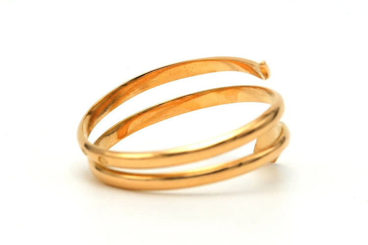 Bague 53 Bague serpent contemporaine en or jaune 18 carats 58 Facettes B803