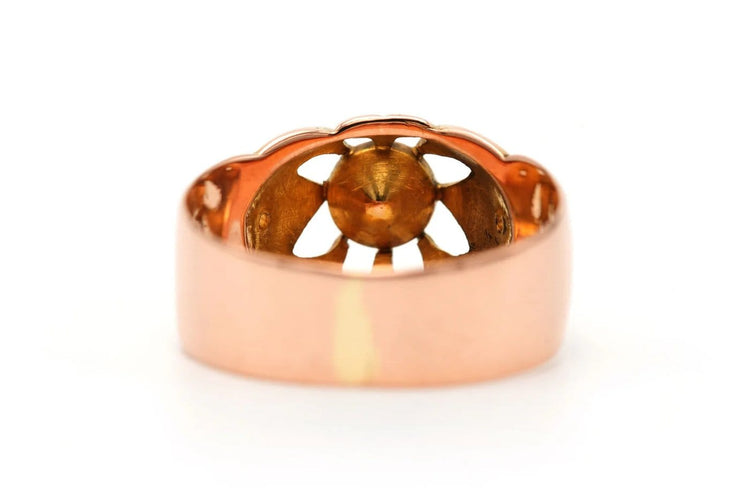 Bague 55 Art Déco - Bague en or jaune 18 carats sertie d’un diamant taille rose 58 Facettes B804