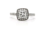 Bague 52 Bague contemporaine en or blanc 18 carats et diamants 1,32 ct 58 Facettes 23394