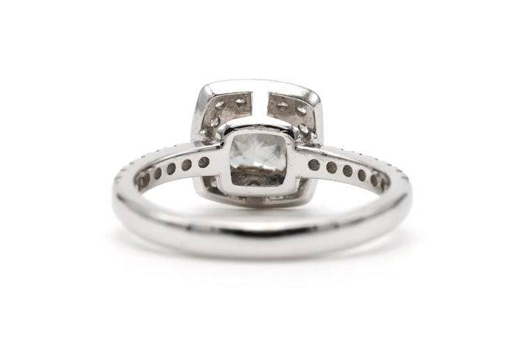 Bague 52 Bague contemporaine en or blanc 18 carats et diamants 1,32 ct 58 Facettes 23394