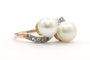 Bague 48 Bague Art nouveau en or jaune et blanc 18 carats, perles et diamants 58 Facettes B413