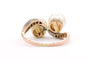 Bague 48 Bague Art nouveau en or jaune et blanc 18 carats, perles et diamants 58 Facettes B413