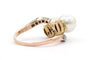 Bague 48 Bague Art nouveau en or jaune et blanc 18 carats, perles et diamants 58 Facettes B413