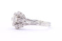 Bague 54 Bague années 70 en or blanc 18 carats et diamants taille brillant 58 Facettes B403