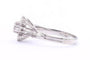 Bague 54 Bague années 70 en or blanc 18 carats et diamants taille brillant 58 Facettes B403