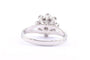 Bague 54 Bague années 70 en or blanc 18 carats et diamants taille brillant 58 Facettes B403