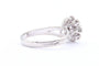 Bague 54 Bague années 70 en or blanc 18 carats et diamants taille brillant 58 Facettes B403
